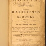 1678 – Wonders of the Little World – Wanley | First Edition History of Man, Folio
