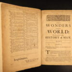 1678 – Wonders of the Little World – Wanley | First Edition History of Man, Folio