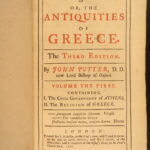 1715 – Antiquities of Greece – John Potter | Illustrated Greek Ruins & Battles