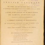1798 – Samuel Johnson English Dictionary | Dublin Ireland, Two-Volume Set