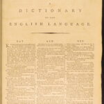 1798 – Samuel Johnson English Dictionary | Dublin Ireland, Two-Volume Set