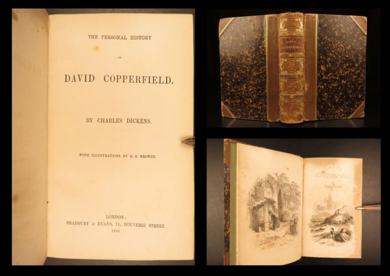Image of 1850 David Copperfield 1ed Charles Dickens Illustrated English Browne Literature
