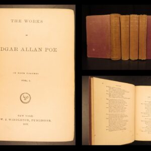 1876 Edgar Allan Poe Raven Bells Poetic OCCULT Horror Poetry Arthur Gordon Pym
