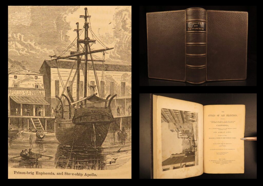 1855 – annals of san francisco, soule | first edition, illustrated california history | soule’s <em>annals of san francisco</em> (1855) documents early california, gold rush expansion, and urban growth with 150 illustrations. Recognized in the zamorano 80 for historical importance.