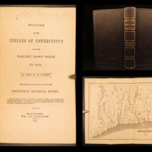 1851 – Indians of Connecticut – de Forest | First Edition Illustrated with Folding Map