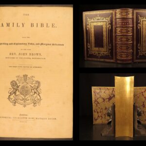 1850 – Self-Interpreting Bible – John Brown | Beautiful, Stunning Gilt Leather Binding