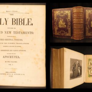 1849 – The Holy Bible | Enormous Illustrated Victorian Bible | Full-Page Engravings