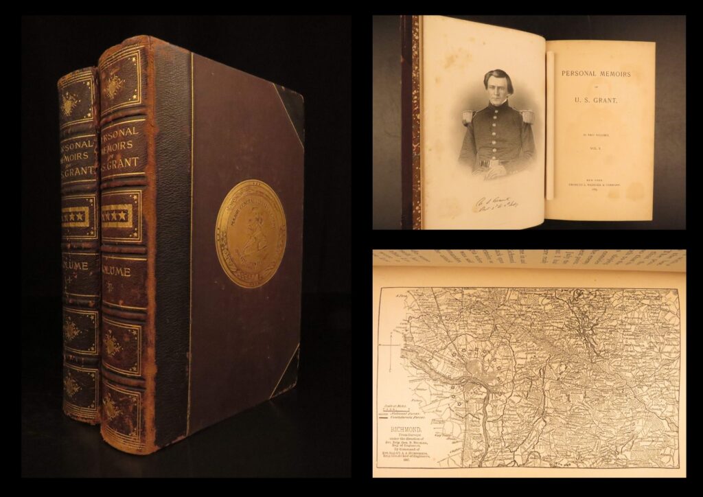 Personal memoirs of u. S. Grant – ulysses s. Grant – 1885–86 | first edition | in 1885-86, grant published the account of his military career entitled <em>personal memoirs of u. S. Grant. </em>completed while grant was gravely ill, it was published under mark twain’s imprint and includes battlefield maps of the civil war’s most notable campaigns.