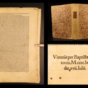 1485 – Martial – Epigrammata | Venice Incunable Folio – Calderinus Commentary
