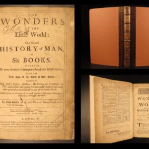 1678 – Wonders of the Little World – Wanley | First Edition History of Man, Folio