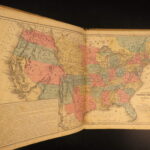 1854 ATLAS Roswell Smith Geography Color MAPS World United States Mexico