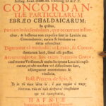 1679 – Hebrew Bible Particles Concordance – Noldius | First Edition, Aramaic Grammar