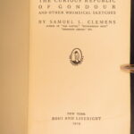 The Curious Republic of Gondour – Mark Twain – 1919 | First Issue, Political Satire