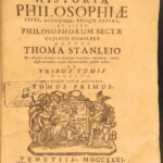 1731 – History of Philosophy – Thomas Stanley | First Edition – Famous Philosophers