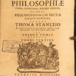1731 – History of Philosophy – Thomas Stanley | First Edition – Famous Philosophers
