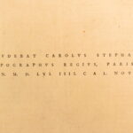 1556 – Thesaurus of Cicero | Charles Estienne, Latin Lexicon of Cicero’s Works