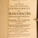 1742 – History of Freemasonry | Anderson & La Tierce | French Masonic Constitutions