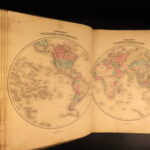 1862 – Johnson’s New Family Atlas | Enormous Hand-Colored Maps | World Maps