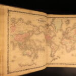 1862 – Johnson’s New Family Atlas | Enormous Hand-Colored Maps | World Maps