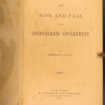 1881 Confederate Jefferson Davis 1ed Rise & Fall Confederacy Slavery Civil War