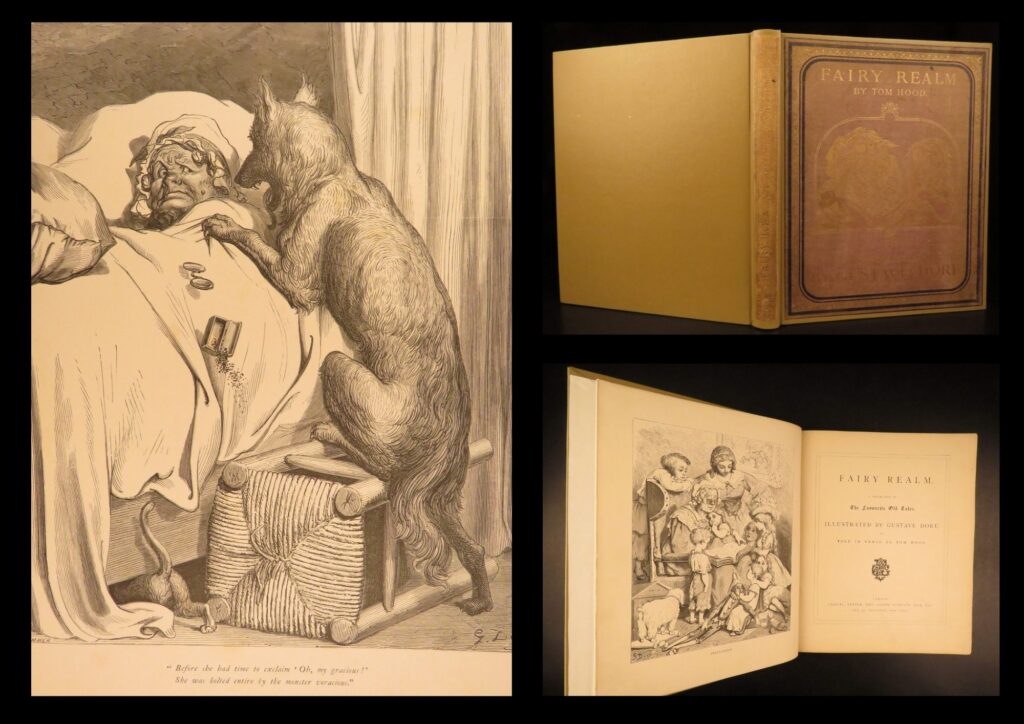 1865 – fairy realm | gustave dore illustrated fairy tales | huge folio | thomas hood’s fairy realm (1865) gathers five classic tales with 23 doré plates, published by cassell in a folio edition, professionally restored with the original cover design retained.