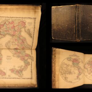 1862 – Johnson’s New Family Atlas | Enormous Hand-Colored Maps | World Maps