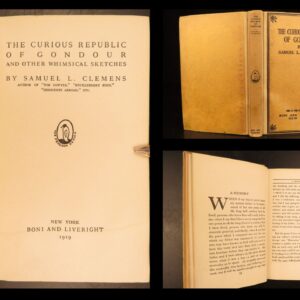 The Curious Republic of Gondour – Mark Twain – 1919 | First Issue, Political Satire