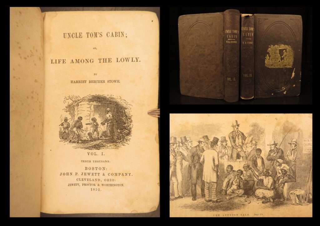 1852 – uncle tom’s cabin – harriet beecher stowe | first edition | harriet beecher stowe’s classic abolitionist novel uncle tom’s cabin sparked heated national anti-slavery debate heading into the civil war. These early printings of the first edition feature all original illustrations.