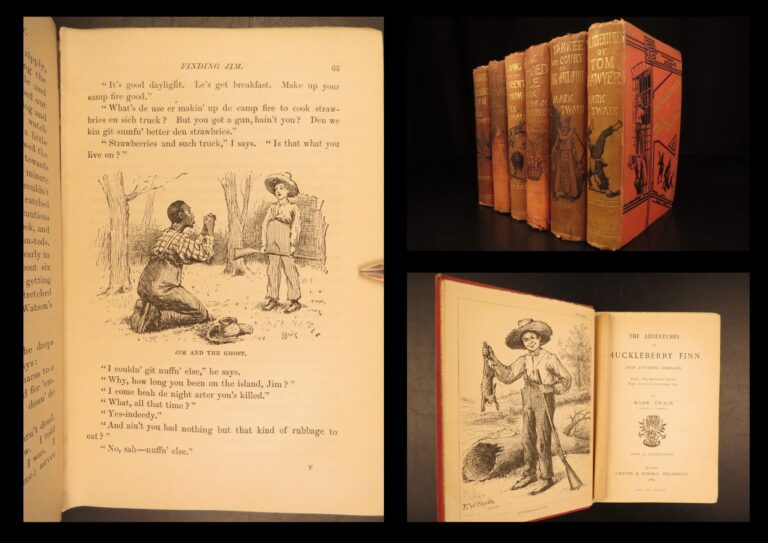 Image of 1881 – Works of Mark Twain | Early British Editions – Huckleberry Finn & Tom Sawyer