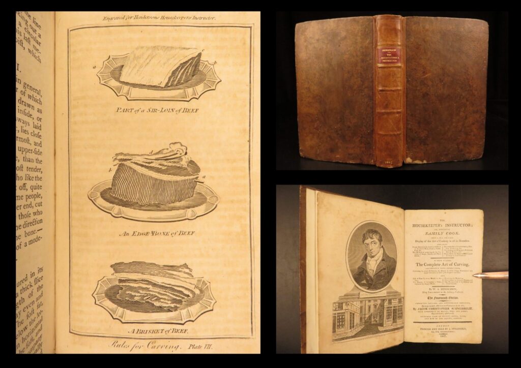 1807 – housekeeper’s instructor | famous cookbook & recipes, english cuisine | william augustus henderson’s the housekeeper's instructor (1807, 14th edition) is an early english cookery manual with recipes, household instruction, and 11 engraved plates of carving and table service.