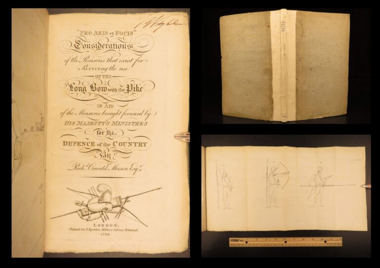Image of 1798 – English Long Bow Manual | Rare First Edition – Pike & Archery Exercises