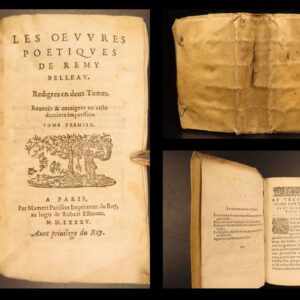 1585 – Poetry of Remy Belleau | French Renaissance Odes, Amours de Precious Stones