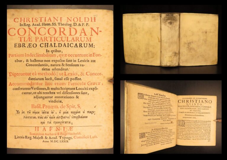 Image of 1679 – Hebrew Bible Particles Concordance – Noldius | First Edition, Aramaic Grammar