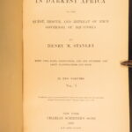 1890 Livingstone 1st ed In Darkest Africa Henry Stanley Emin Pasha Expedition