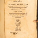 1547 – Orations of Demosthenes | Greek Language, Basel, Full Vellum