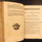 1742 – Mathematical Tables – Henry Sherwin | Famous Logarithms, Isaac Newton