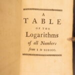 1742 – Mathematical Tables – Henry Sherwin | Famous Logarithms, Isaac Newton