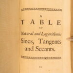 1742 – Mathematical Tables – Henry Sherwin | Famous Logarithms, Isaac Newton