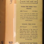 1927 – Now We Are Six – A.A. Milne | First Edition Winnie the Pooh