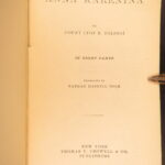 Anna Karenina – Leo Tolstoy – 1886 | First English Edition, Dole Translation