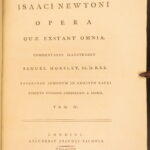 1782 Isaac NEWTON Works OPTICS Ancient Kingdoms Gravity Mundi Systemate Horsley