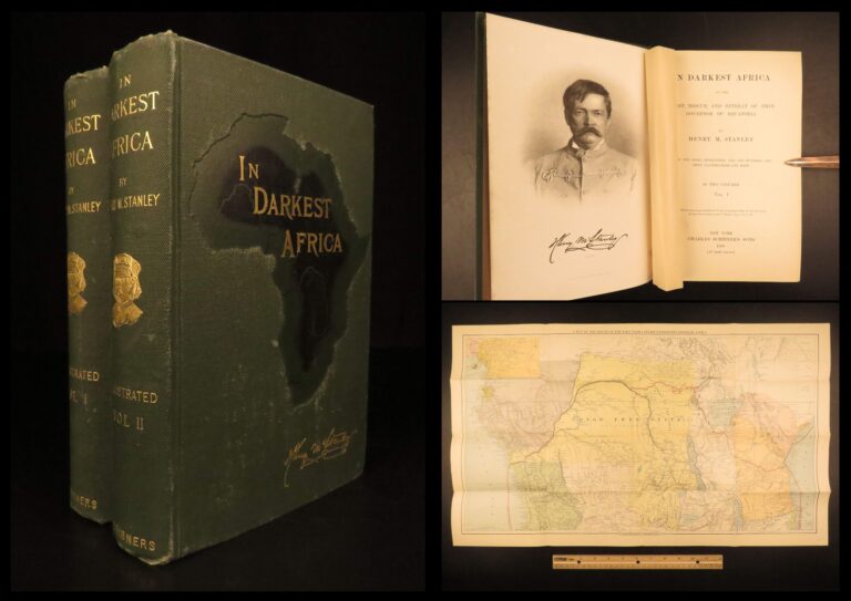 Image of 1890 Livingstone 1st ed In Darkest Africa Henry Stanley Emin Pasha Expedition