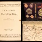 1977 JRR Tolkien 1st Silmarillion Lord of the Rings Middle Earth + MAP DJ