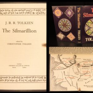 1977 JRR Tolkien 1st Silmarillion Lord of the Rings Middle Earth + MAP DJ
