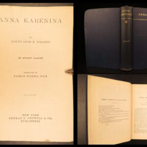 Anna Karenina – Leo Tolstoy – 1886 | First English Edition, Dole Translation