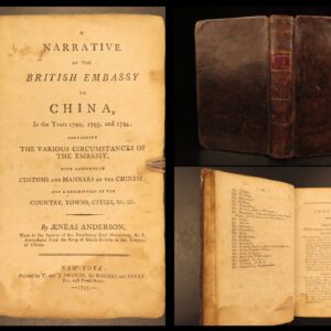 1795 – British Embassy to China – Anderson | Macartney, Chinese Diplomacy | First US edition