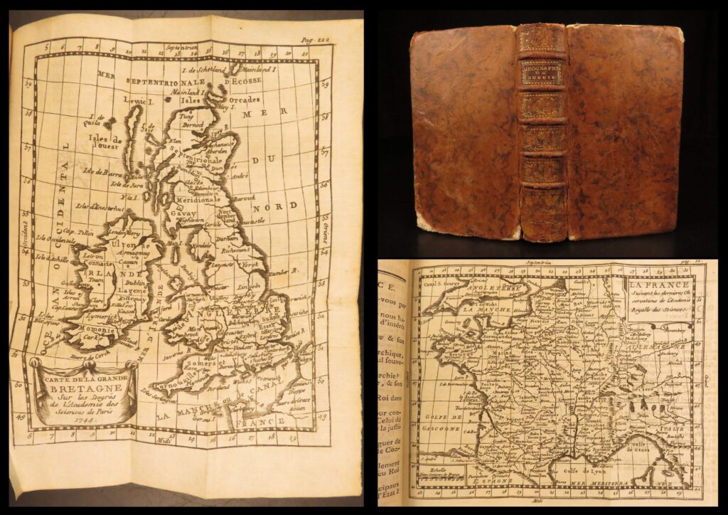 1781 – universal geography – claude buffier | atlas & 18 maps – california island! | géographie universelle by claude buffier, 1781, is a french geography with 18 maps, describing continents and world powers, including early cartographic views such as california as an island.