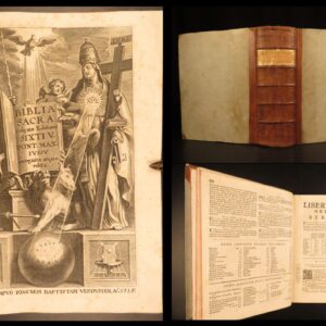 1715 – Vulgate Holy Bible | Biblia Sacra – Clement VIII, Sixtus V - Antwerp