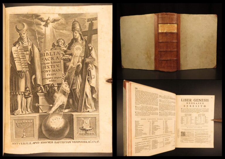 Image of 1715 – Vulgate Holy Bible | Biblia Sacra – Clement VIII, Sixtus V – Antwerp