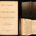 1856 – Laws of California | Famous Spanish Translation | First Edition of 7th Session